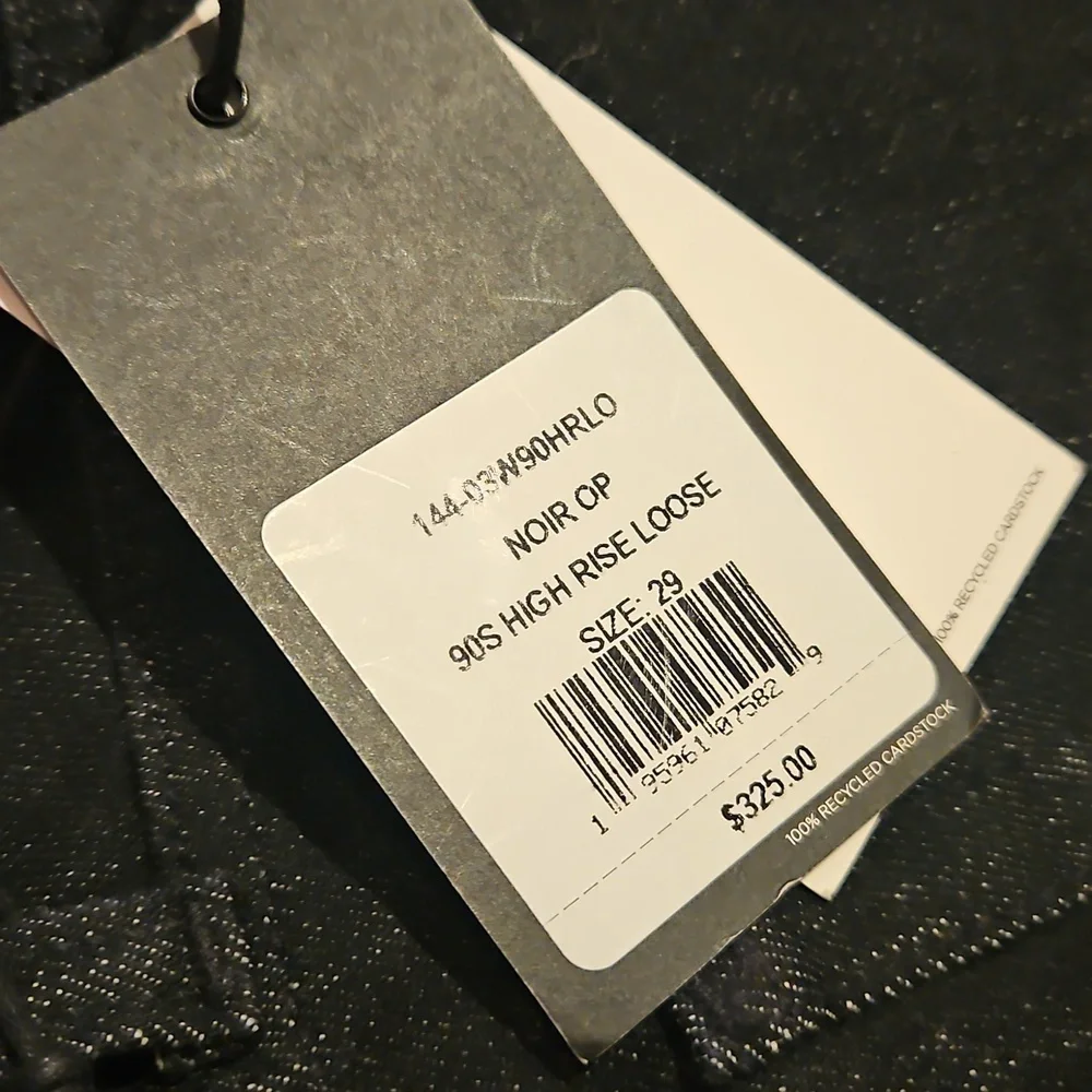 NEW! RE/DONE Black Denim High Rise Loose Jeans 29.